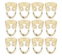 Alomejor Selecciones de Dedos de Acero Inoxidable para Guitarra de Ukelele de Banjo, Herramienta Ajustable para Cuerdas Agrietadas (GOLD)