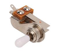 Alomejor Selector de Pastilla de Interruptor de Palanca de Guitarra Eléctrica de Metal de 3 Vías para Control de Tonos para Guitarristas Material: Metal (sombrero blanco)