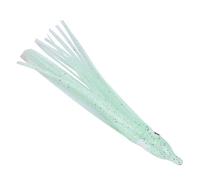 Alomejor señuelo de Pesca,10 Unidades pequeño Blanco Luminoso Cebo Artificial Goma for Actividades al Aire Entretenimiento Familiar niños Adultos