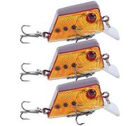 Alomejor Señuelo de Pesca con Minicebo en Forma de Cubo, Material ABS, Diseño Especial de Boca de Pala, Eficaz para Pesca en Agua Dulce y Salada, 3 uds. (5#)