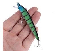 Alomejor Señuelo de Pesca, Plástico ABS con Ojos 3D y Anzuelos Triples, Ideal para Pesca en Agua Dulce y Captura de Truchas