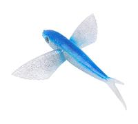 Alomejor Señuelo de Pesca Señuelo de Volador de Silicona Suave Cebo Artificial Ligero con Colores Brillantes y Acción de Natación Realista para Pescadores de Pesca en Barco de Agua de Mar (Blue)