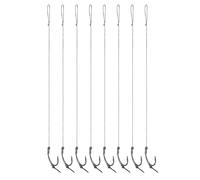 Alomejor Señuelo Europeo, Aparejo Alimentador de Aguja Recta, Anzuelo de Pesca de Carpa Duradero para Peces Grandes, Juego de 8 Anzuelos para Cebo de Agua Dulce y Salada (10#(8 Piezas))