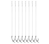 Alomejor Señuelo Europeo, Aparejo Alimentador de Aguja Recta, Anzuelo de Pesca de Carpa Duradero para Peces Grandes, Juego de 8 Anzuelos para Cebo de Agua Dulce y Salada (8# (Piezas))