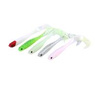 Alomejor señuelo Pesca Artificial,5 Piezas Multifuncional cebos Artificiales 13 cm Cola de pádel swimbait con Jig Head Gancho for Pescadores Agua Dulce Salada ríos Lagos mar