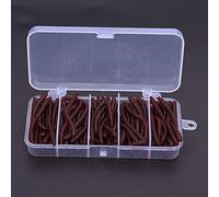 Alomejor Señuelos de Pesca 100 Uds Cebo de Lombriz de Tierra de Silicona Reutilizable 6cm Aparejos Suaves para Pesca de Lubina en Agua Dulce y Salada