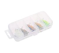 Alomejor Señuelos de Pesca, 5 Cebos Luminosos de Plástico Realistas con 3 Ganchos para Pesca de Agua Dulce y Salada