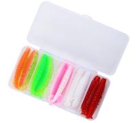 Alomejor Señuelos de Pesca, 8 Cm, Cebo Suave, Cola en Espiral, Criatura de Imitación con Movimiento Natural, CREA Vibraciones Atractivas para Agua Dulce y Salada (Caja de 10 Uds.)