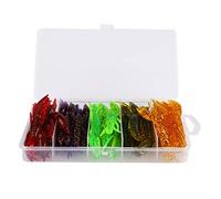 Alomejor Señuelos de Pesca de Cangrejos Artificiales, Cebos Blandos de Acción Realista, 30 Uds., PVC, Cinco Colores, 7,5 Cm, 5,5g con Caja