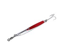 Alomejor Señuelos de Pesca de Metal 56g - Cebo Bajo Cuchara Dura para Pesca en Agua Salada y Agua Dulce - Señuelo de Pesca Multiusos Ideal para Depredadores como Lubina y Lucio (Rojo)