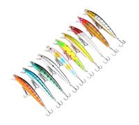 Alomejor señuelos de Pesca Duros,Durabilidad y Resistencia Kit Profesional de señuelos para Agua Dulce y Salada for entusiastas Profesionales Pesca recreativa y competición