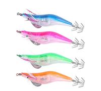 Alomejor señuelos de Pesca eléctricos,Atractivo biónico Realista,cebos de Pesca de Calamar,diseño Resistente al Agua for Pescadores nocturnos en Alta mar y Pesca con arpón