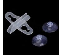 Alomejor Separador de Tanque de Peces de PVC para Acuario, Clamp/Holder de Soporte para Tanque de Peces de Cría, 40 Piezas de Tablero Separador de Ventosa Blanco/Negro, Adecuado para Vidrio de 5-6