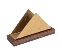 Alomejor Servilletero de Acero Inoxidable de Estilo Nórdico, Elegante Diseño de Madera para Comedor, Hogar y Cafetería (Triangular)