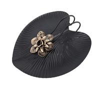Alomejor Servilletero de Hoja de Hierro Moderno, Brazo Ponderado para Decoración de Mesa de Cocina, Soporte Plano de Estilo Nórdico para el Hogar, Restaurante y Oficina (BLACK)