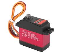 Alomejor Servotro de Transmisión de Metal de 30 Kg de Agua por Agua para 1/8 1/10 RC-Auto/Boot, Reacción de Alta Velocidad, para Ruta de Control Remoto, Aleación de Aluminio Rojo