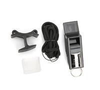Alomejor Silbato de Baloncesto para árbitro, Sonido Fuerte y Claro para Entrenamiento Deportivo, Supervivencia de Emergencia, Camping (Negro y Plata)