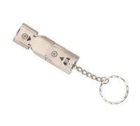 Alomejor Silbato de Entrenamiento Ultrasónico para Pájaros, Sonido Fuerte para Llavero de Paloma, Cacatúa, Loro, Portátil de Acero Inoxidable para Actividades Al Aire Libre (Tubo Doble)