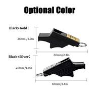 Alomejor Silbato de Juez de Armas Nucleares, Diseño Delicado con Cuerda Larga para Juego de Baloncesto, Material ABS Negro y Dorado