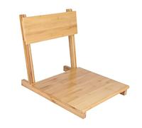 Alomejor Silla de Suelo Japonesa, Silla Tatami con Respaldo Inclinable Pulido Suavemente para Ventana de Bahía, Cojín para Perezosa Phyllostachys Pubescens (Nuez) (Color Original)
