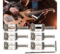 Alomejor Sillín de Metal de Reemplazo de Silla de Silla de de Rodillo para Trémolo de Guitarra Eléctrica o Puentes Fijos Conjuntos de 6 Aleaciones de Zinc de Cobre