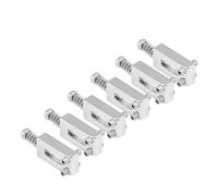Alomejor Sillines de Trémolo de Metal para Piezas de Puente de Guitarra Eléctrica con Llave, Accesorio de Guitarra de Altura Ajustable Dorado para Jugadores (Silver)