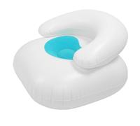 Alomejor Sillón hinchable con forma de corazón, diseño suave y cómodo, con respaldo para salón, dormitorio (azul)