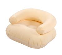Alomejor Sillón Inflable Portátil con Flocado Suave, sofá Inflable para Leer, Ver Televisión, Cómoda Silla para Dormitorios, Salas de Estar (Beige)