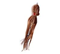 Alomejor Simulación de calamares de 321 g, cebo realista para pulpo con 10 pastillas de tinta para la pesca en mar en agua salada, cuerpo de TPU y gancho de acero inoxidable,