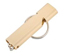 Alomejor Sobrevivir Al Aire en la Tubería de Tubería Gratuita Doble 120 DB de Sonido Ruidoso Ideal para Acampar Cacería Senderismo -notaluminio Aleación Oro Dorado