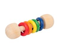 Alomejor Sonajero de Madera para bebé, Juguete que Atrae la Atención del bebé para Educación Temprana, Material de Madera Maciza para la Interacción entre e Hijos (5 anillo)