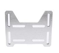 Alomejor Soporte Adaptador de Montaje de Motor Ajustable, Placa de Montaje de Motor de Aluminio Billet con Hardware, Ajuste de ángulo Ranurado, Apto para Mini Bicicleta Go Kart 100 DB30 (SILVER)
