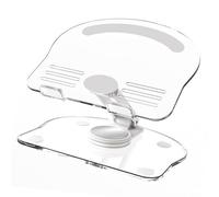 Alomejor Soporte Ajustable para Tableta, Acrílico, Giratorio de 360 Grados, Elevable, para el Hogar o la Oficina, 6,1x4,9 Pulgadas (White)