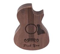 Alomejor Soporte de Caja de Guitarra Ampatreuse Magnetique Grabado para Amantes de la Guitarra Juego de Colección de Madera