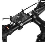 Alomejor Soporte de Clip para Teléfono para Manillar de Bicicleta Ajustable de Aleación de Aluminio Duradero para Uso Prolongado Aplicable para Bicicleta Negro (Black)