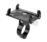 Alomejor Soporte de Clip para Teléfono para Manillar de Bicicleta Ajustable de Aleación de Aluminio Duradero para Uso Prolongado Aplicable para Bicicleta Negro (Black)