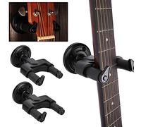 Alomejor Soporte de Guitarra ABS Ajustable: el Gancho de Ensamblaje de la Pared Puede Ser Giratorio para Jugadores de Violín Negro 2pcs