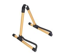 Alomejor Soporte de Guitarra de Metal Plegable Ajustable con Diseño de Marco para Instrumentos de Cuerda, Duradero y Fácil de Almacenar, para Presentaciones en Vivo, Material Metálico (GOLD)