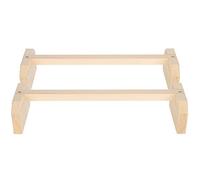 Alomejor Soporte de Madera Grande para Pollitos, Percha Duradera para Gallinas, Juego de 2, Juguete de Madera Natural para Pájaros, 15,7 X 4,7 X 3,1 Pulgadas, Adecuado para Pollos y Pájaros