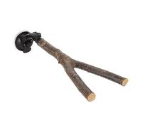 Alomejor Soporte de Madera para Entrenamiento de Percha para Loros, Antideslizante, Interactivo para Pájaros Pequeños y Medianos, Fácil de Instalar para Periquitos, Cacatúas, 1 Percha para Ramas de