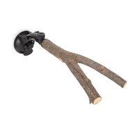 Alomejor Soporte de Madera para Entrenamiento de Percha para Loros, Antideslizante, Interactivo para Pájaros Pequeños y Medianos, Fácil de Instalar para Periquitos, Cacatúas, 1 Percha para Ramas de