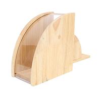 Alomejor Soporte de Madera para Filtro de café, Estante de Almacenamiento de Papel a Prueba de Polvo para Todas las Marcas de Cartuchos de Filtro, Organizador de Filtros de Madera Maciza para