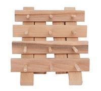 Alomejor Soporte de Madera para Hilo de Coser, Estante de Bobina Plegable para Bordado Doméstico, 12 Carretes, Madera de Haya