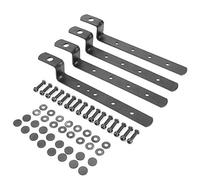 Alomejor Soporte de Montaje de Caja Lateral de Hierro Universal Soporte de Caja Lateral 53x35x215 Mm Modificación de Motocicleta Negra para Instalación de en