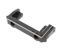 Alomejor Soporte de Parachoques Delantero RC, Soporte de Servo de Latón para Coches SCX10 II RC Crawler, con Revestimiento Duro Negro Resistente a la Oxidación para un Mejor Rendimiento