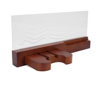 Alomejor Soporte de Pared de Guitarra Iluminación, Luces LED de Guitarra Montaje de Pared de Pared de Madera Maciza Ranura de Almacenamiento Acrílico para Selecciones Agrega Vitalidad