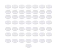 Alomejor Soporte de Tarjeta de Juego de Plástico Transparente, Base Circular Multifuncional para Proyectos de Manualidades, 50 Uds.