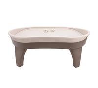 Alomejor Soporte Elevado para Cuenco para Perros, Pies a Prueba de Arañazos, Diseño de Protección contra Salpicaduras para Comer sin Ensuciar, Cachorros, Plástico Duradero, 1 Bandeja +