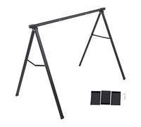 Alomejor Soporte para Bicicletas, Construcción de Acero Resistente, Soporte de 4 Patas para 3 Bicicletas, Diseño Plegable de 80 Kg con Tornillos de Resorte Incorporados, para (Black)