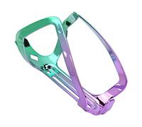 Alomejor Soporte para Botella de Agua para Bicicleta, Jaula para Botella de Agua para Bicicleta de Aleación de Aluminio con Tornillos de Montaje, para un Diámetro de 70 Mm (Morado Verde Esmeralda)